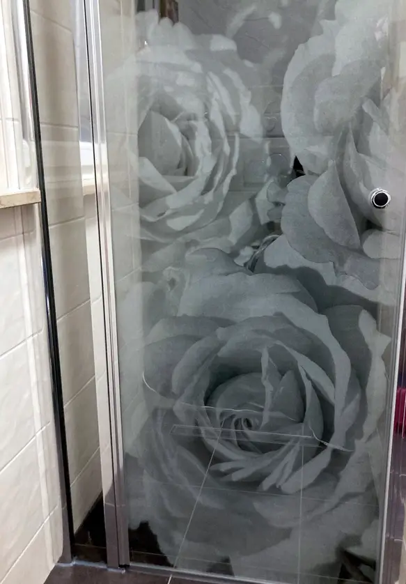 gelaserte  Glas Dusche